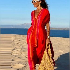 NWT Zara Sleeveless Abstract Print Maxi Dress